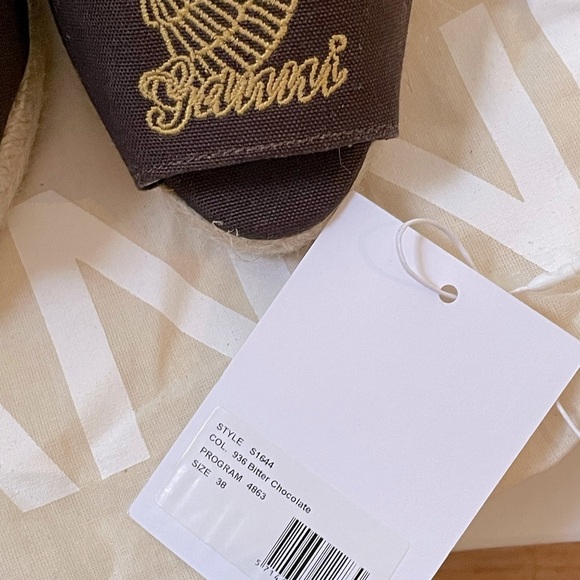 GANNI Embroidered Canvas Wedge Espadrilles - Women’s Size 38 (US 8) - New - Picture 9 of 13